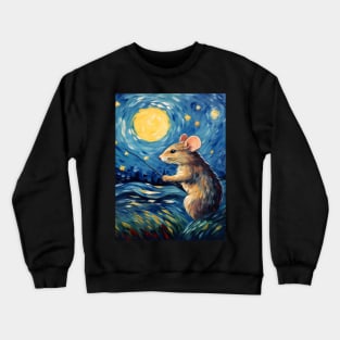 Van Gogh's Mouse Crewneck Sweatshirt